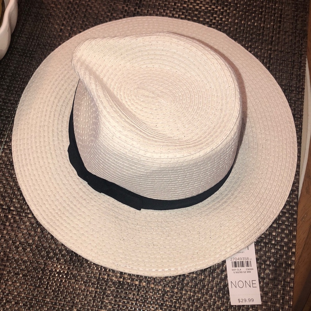 NWT Loft White & Black Fedora